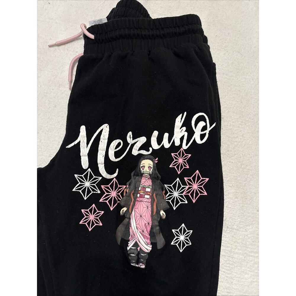 Demon Slayer 3XL Anime Black Fleece Sweat Pants Small